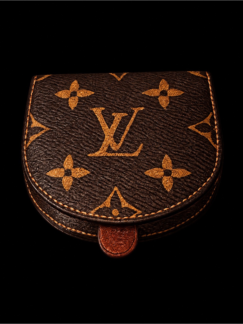 Authentic Louis Vuitton Monogram Coin Case - Brown & Tan